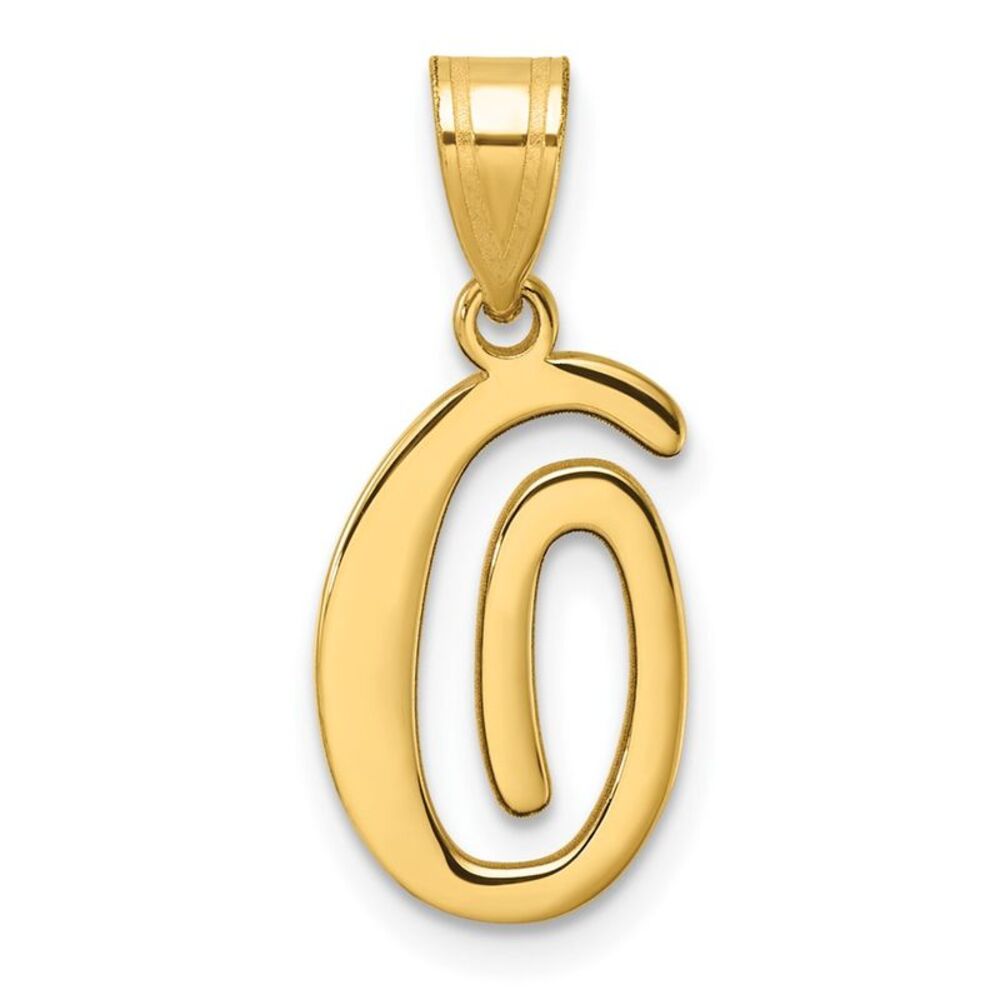 Kazi Luxury 14k Yellow Gold Script Letter O Initi… - image 1